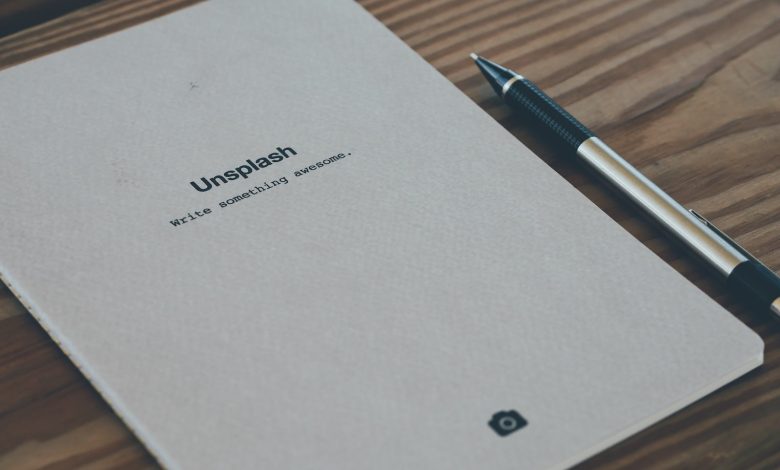 Unsplash pad on brown wooden surface